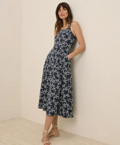 Organic Fit & Flare Midi Dress
