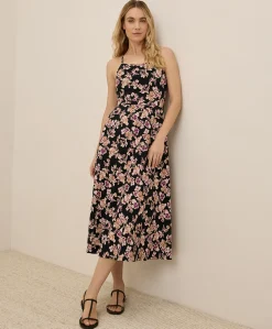 Organic Fit & Flare Midi Dress