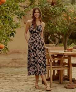 Organic Fit & Flare Midi Dress