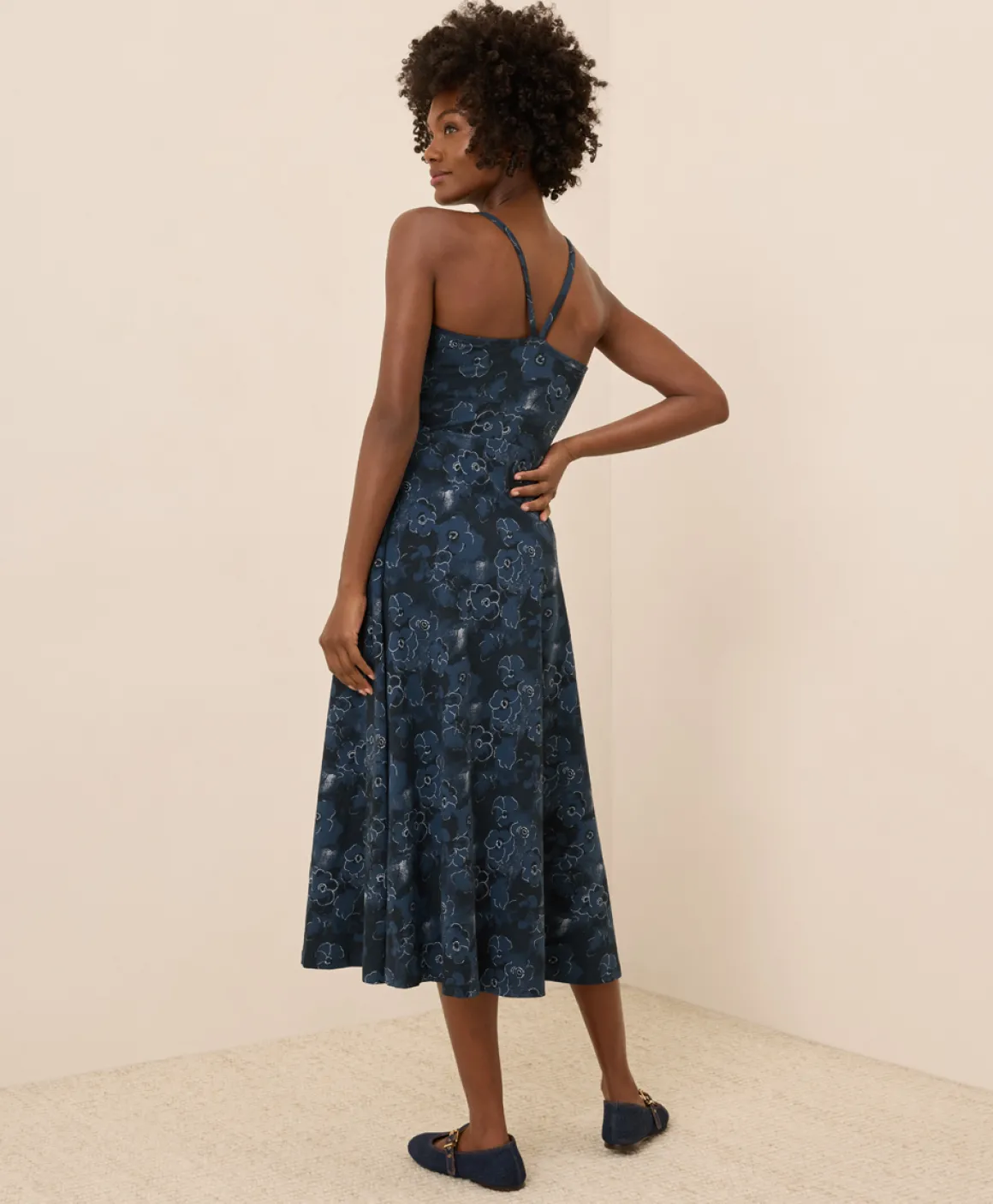 Organic Fit & Flare Midi Dress