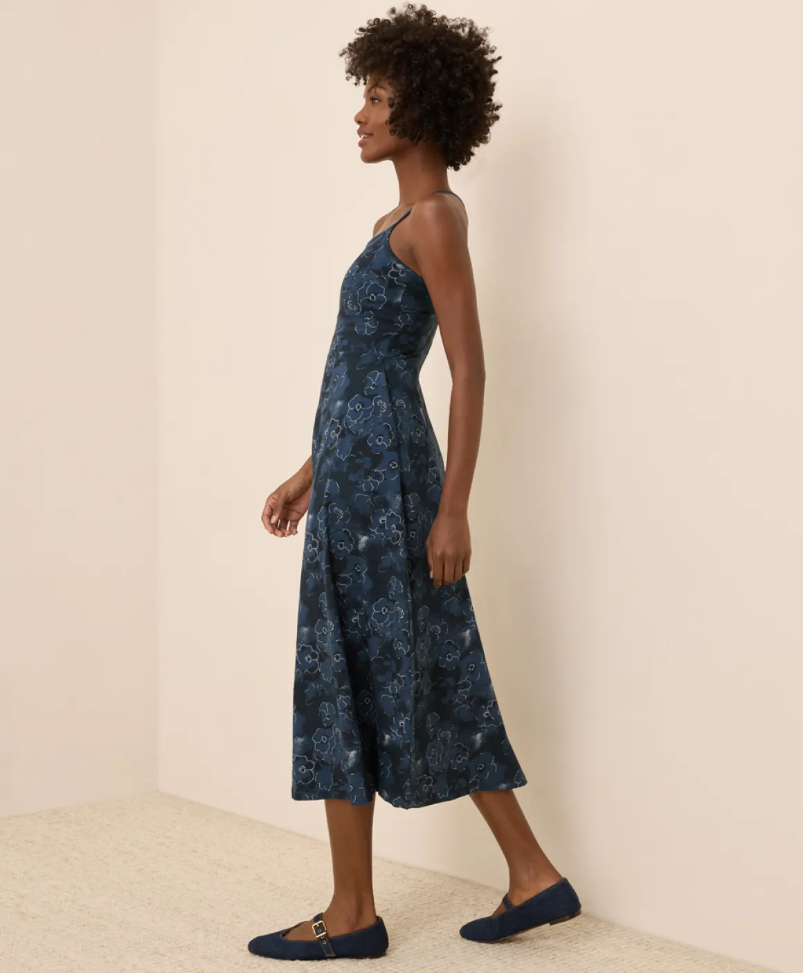Organic Fit & Flare Midi Dress