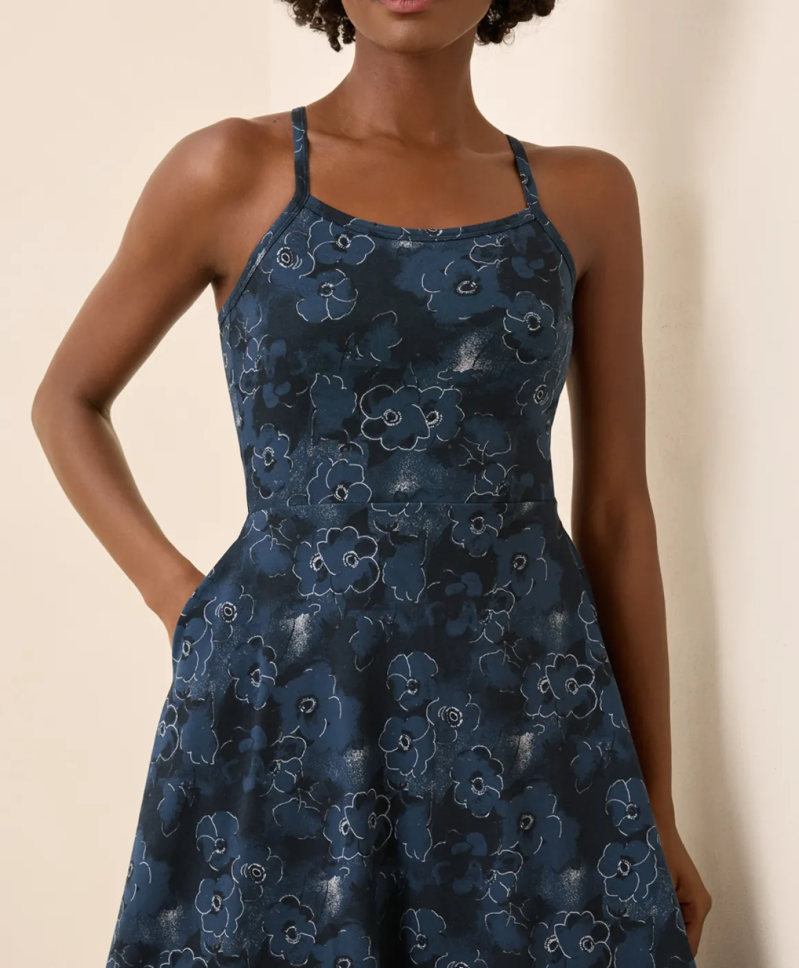 Organic Fit & Flare Midi Dress