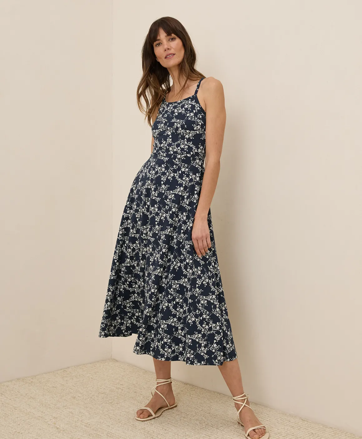 Organic Fit & Flare Midi Dress