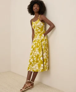 Organic Fit & Flare Midi Dress