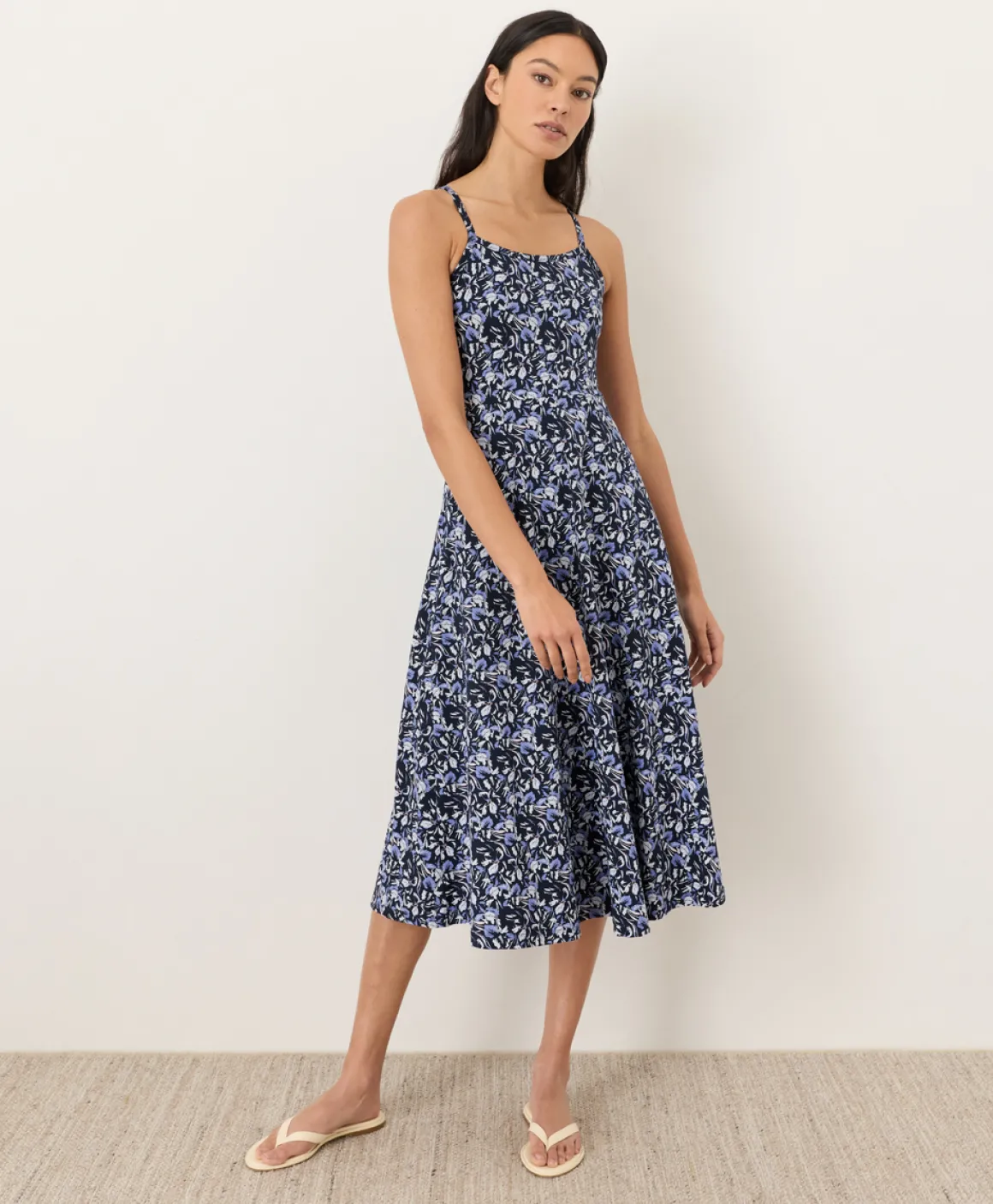 Organic Fit & Flare Midi Dress