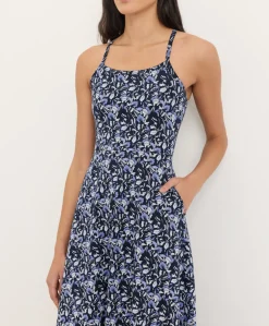 Organic Fit & Flare Midi Dress