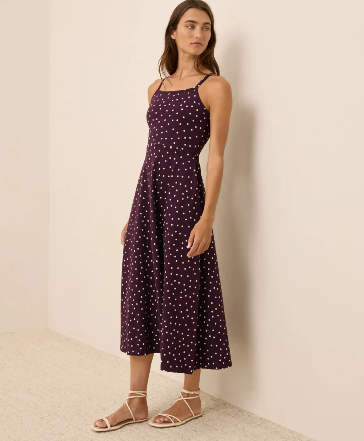 Organic Fit & Flare Midi Dress