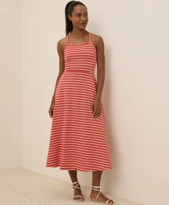 Organic Fit & Flare Midi Dress
