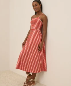 Organic Fit & Flare Midi Dress