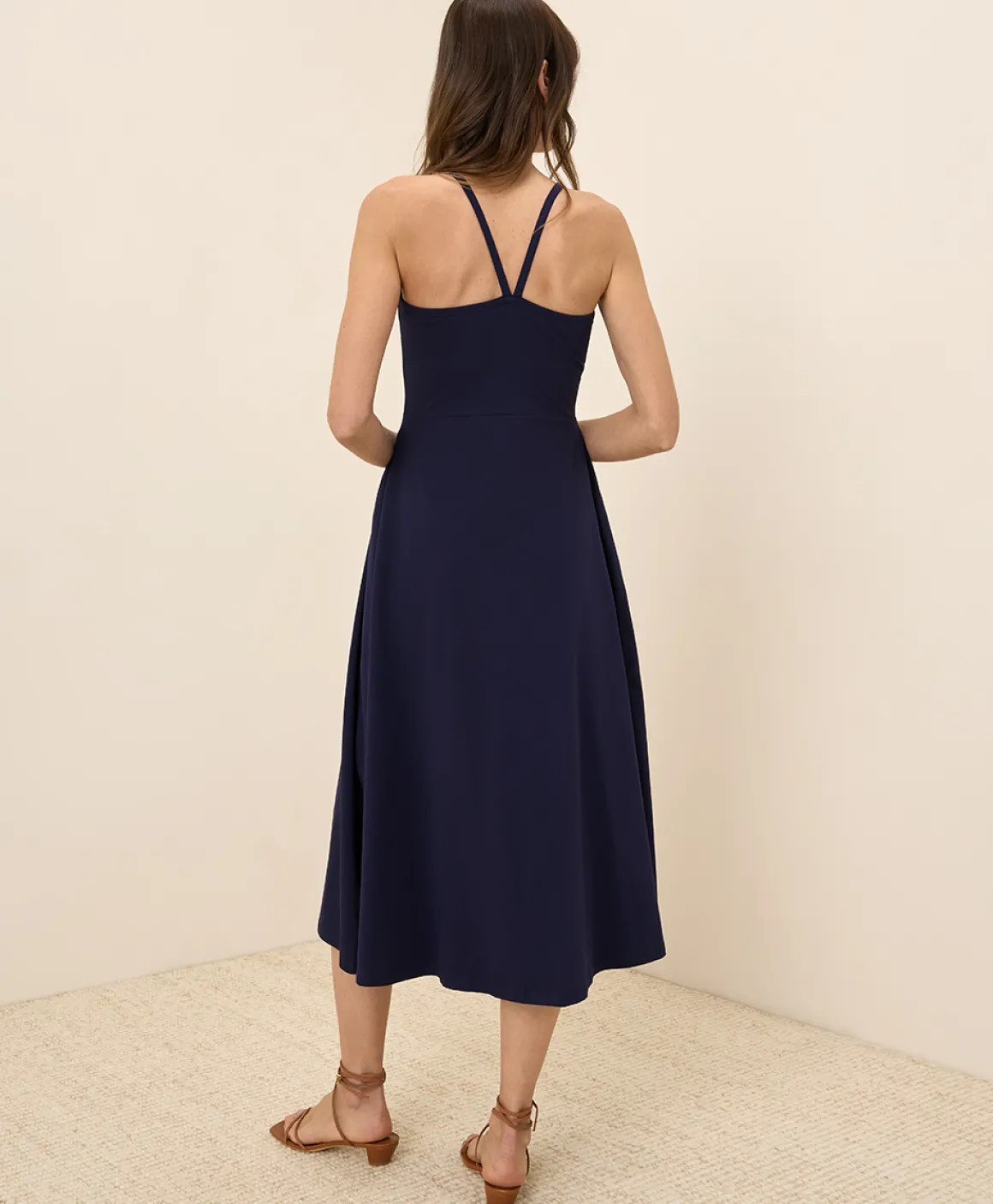 Organic Fit & Flare Midi Dress