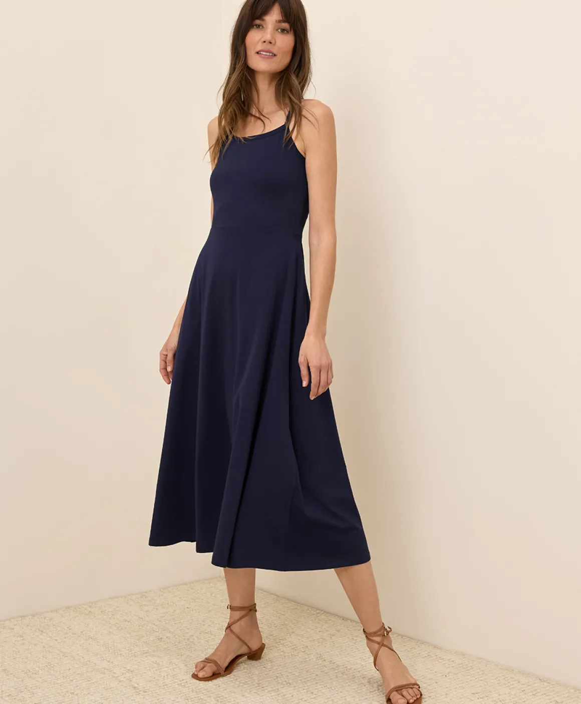 Organic Fit & Flare Midi Dress