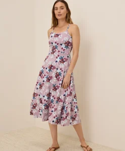 Organic Fit & Flare Midi Dress