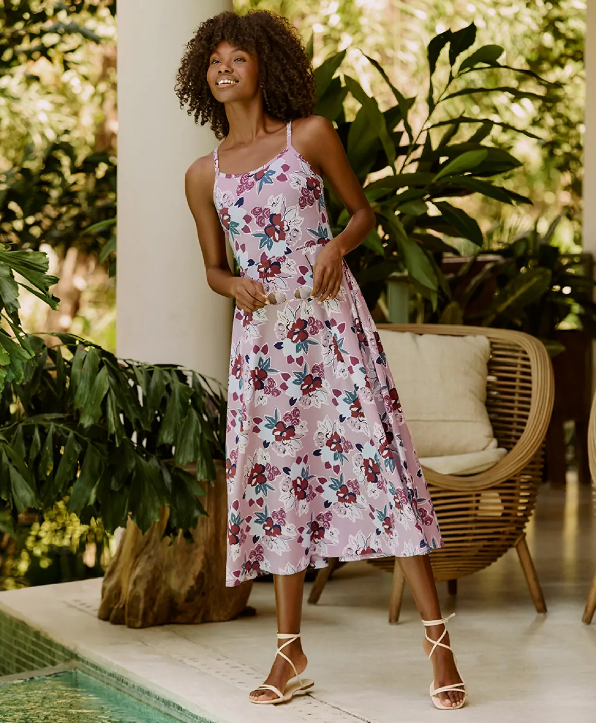 Organic Fit & Flare Midi Dress