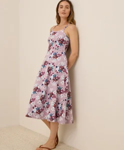 Organic Fit & Flare Midi Dress