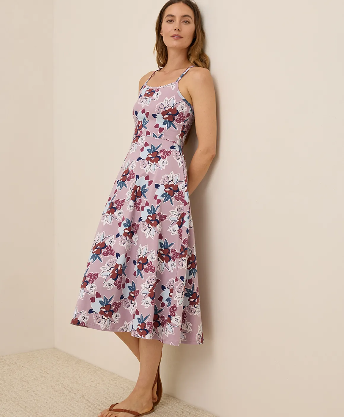 Organic Fit & Flare Midi Dress