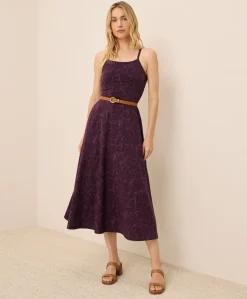 Organic Fit & Flare Midi Dress