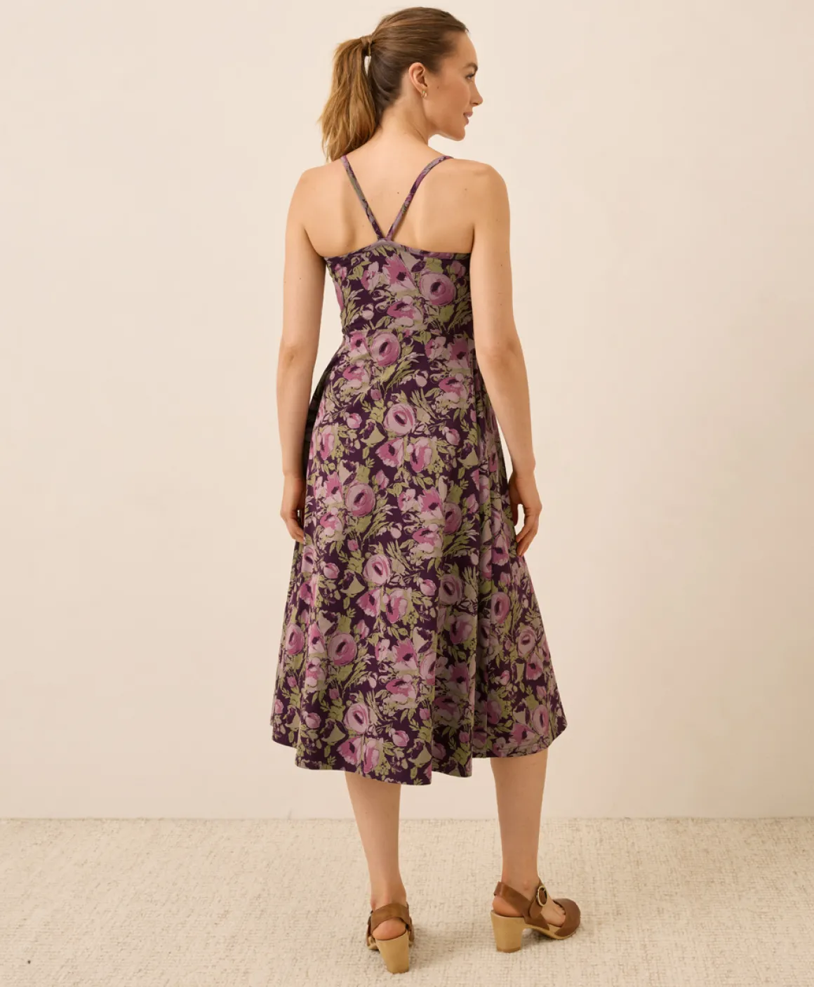 Organic Fit & Flare Midi Dress