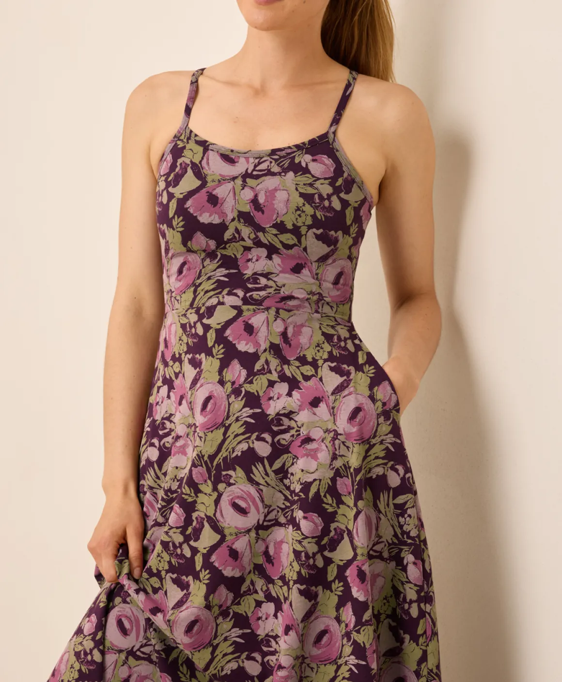 Organic Fit & Flare Midi Dress