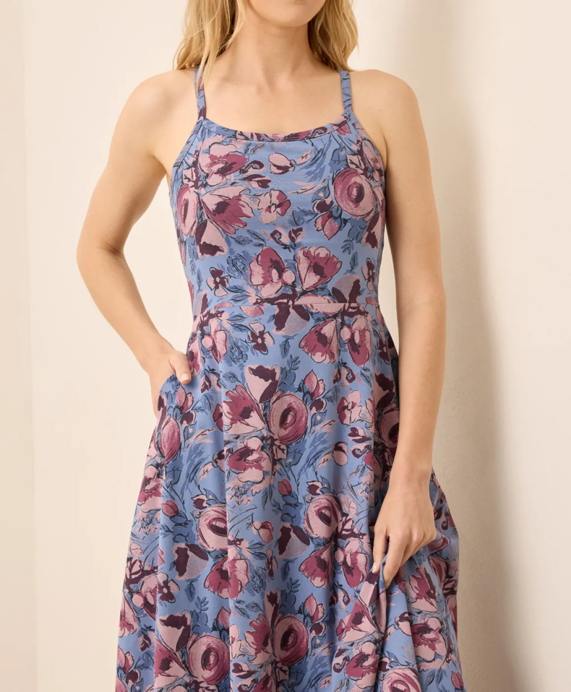 Organic Fit & Flare Midi Dress