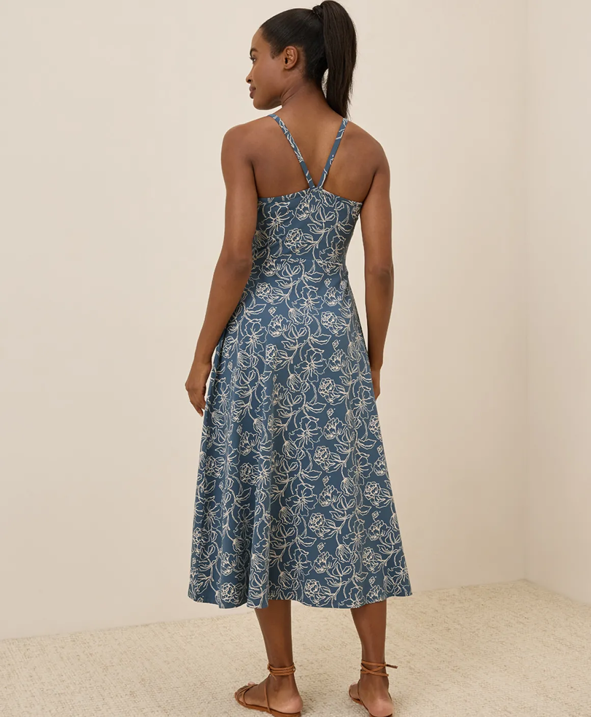 Organic Fit & Flare Midi Dress