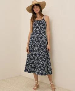 Organic Fit & Flare Midi Dress
