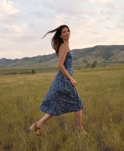 Organic Fit & Flare Midi Dress