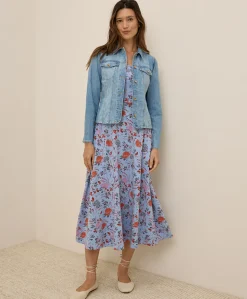 Organic Fit & Flare Midi Dress