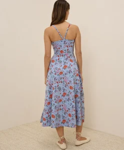 Organic Fit & Flare Midi Dress