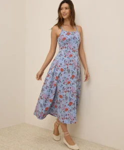 Organic Fit & Flare Midi Dress