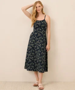 Organic Fit & Flare Midi Dress