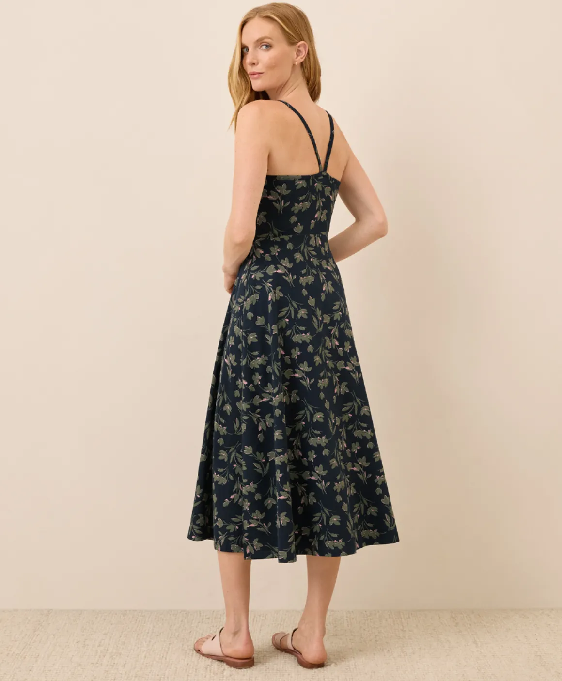 Organic Fit & Flare Midi Dress
