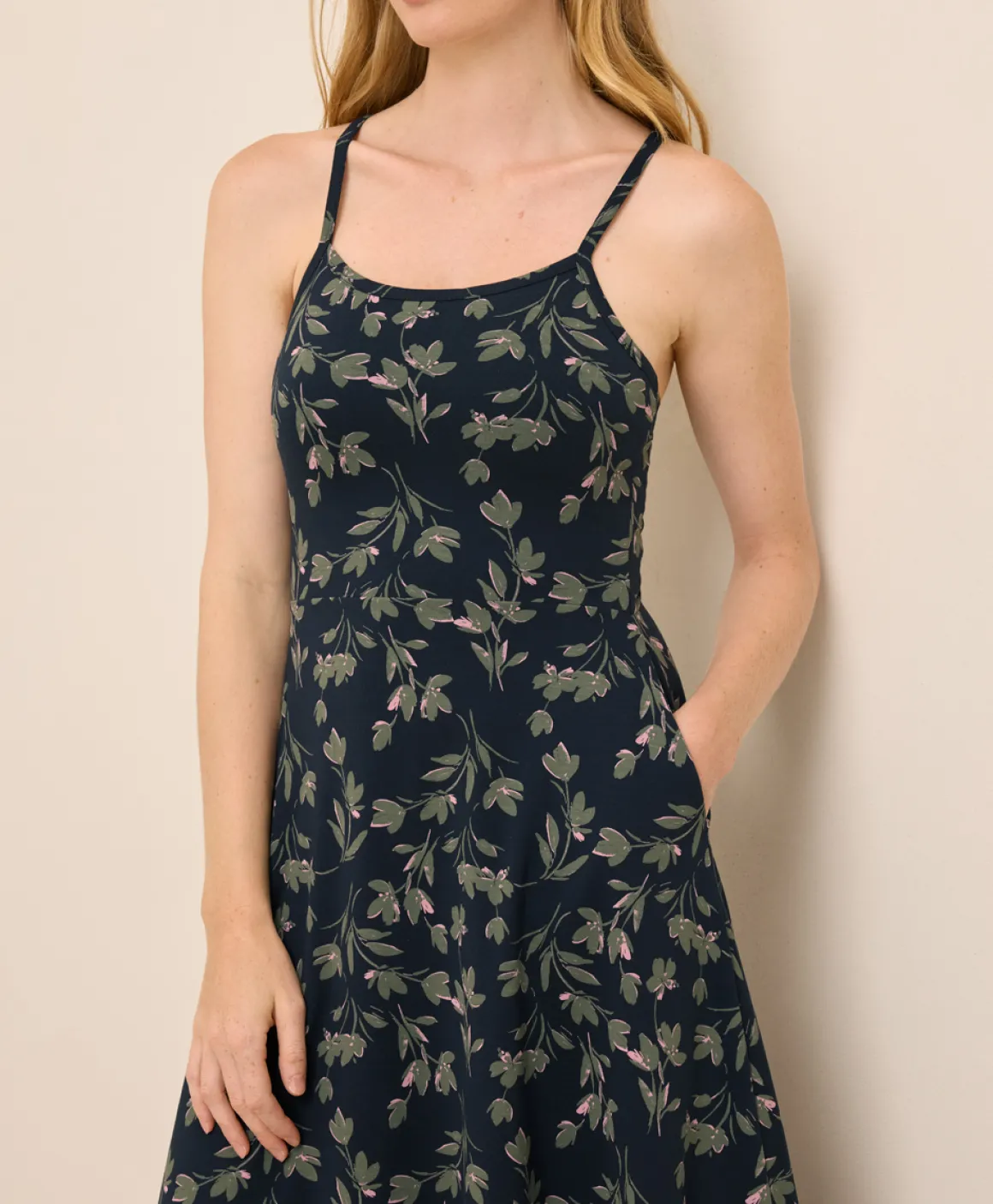 Organic Fit & Flare Midi Dress