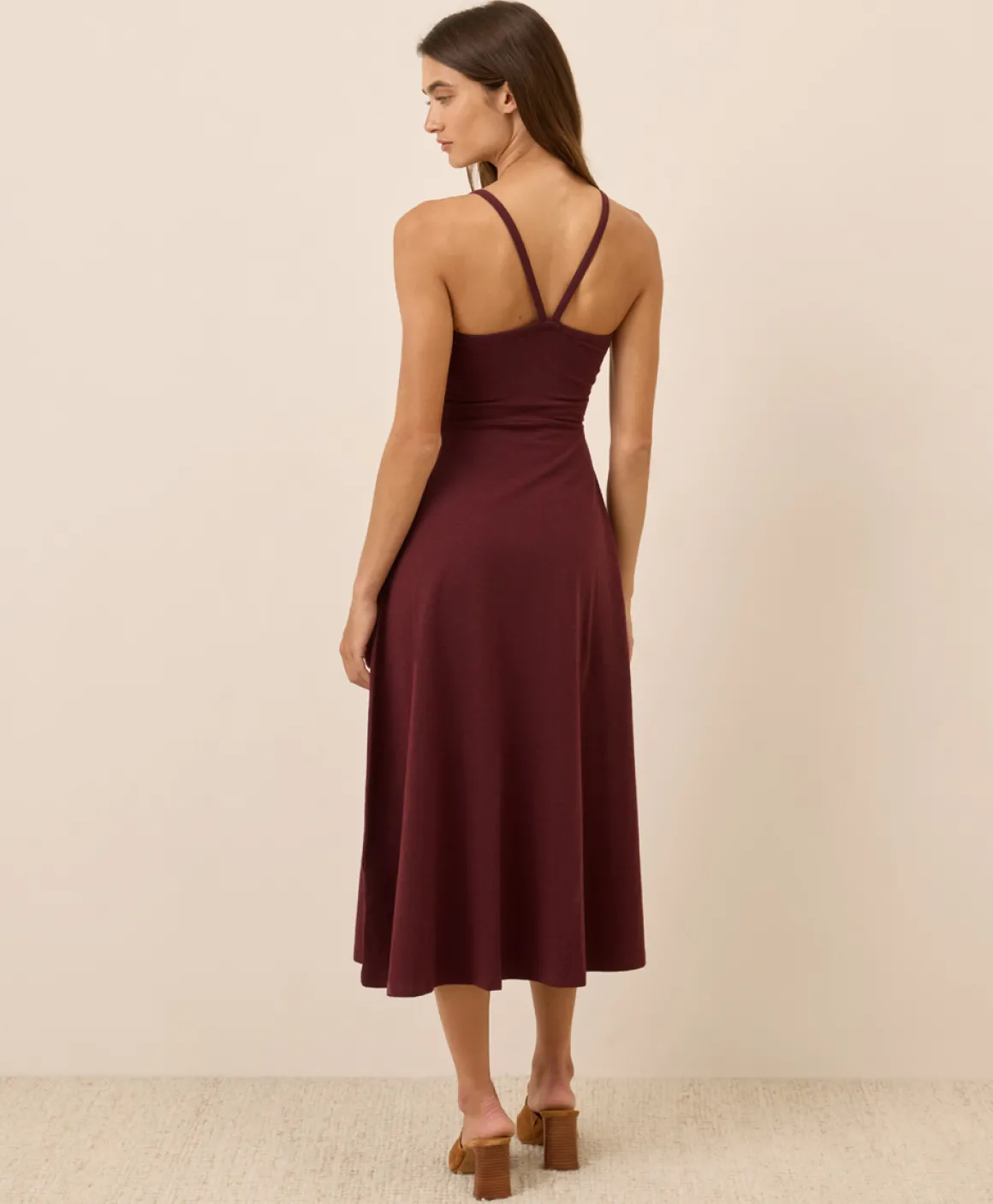 Organic Fit & Flare Midi Dress