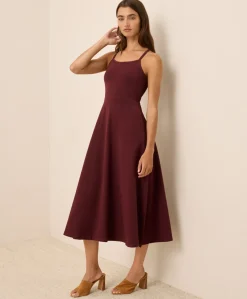 Organic Fit & Flare Midi Dress