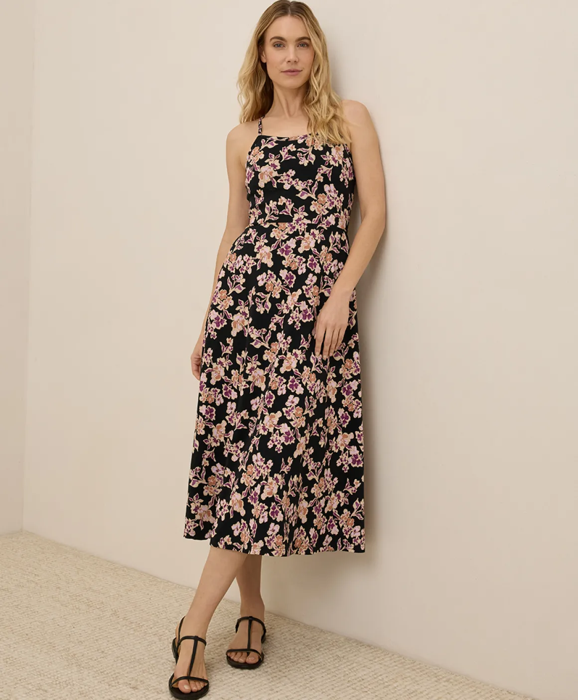 Organic Fit & Flare Midi Dress