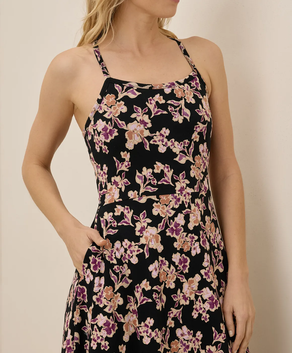 Organic Fit & Flare Midi Dress
