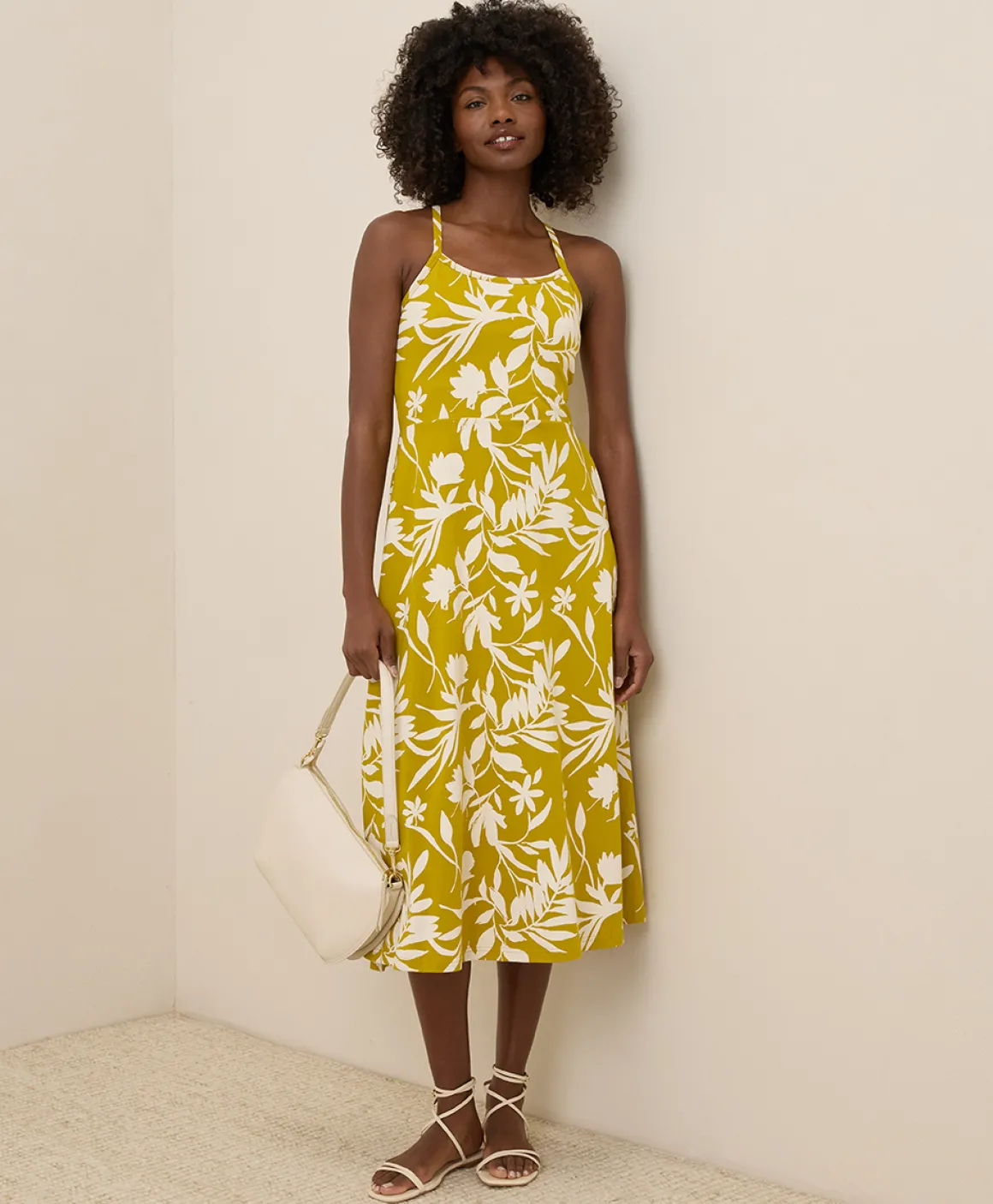 Organic Fit & Flare Midi Dress