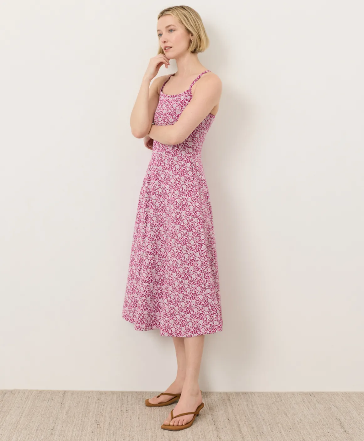 Organic Fit & Flare Midi Dress