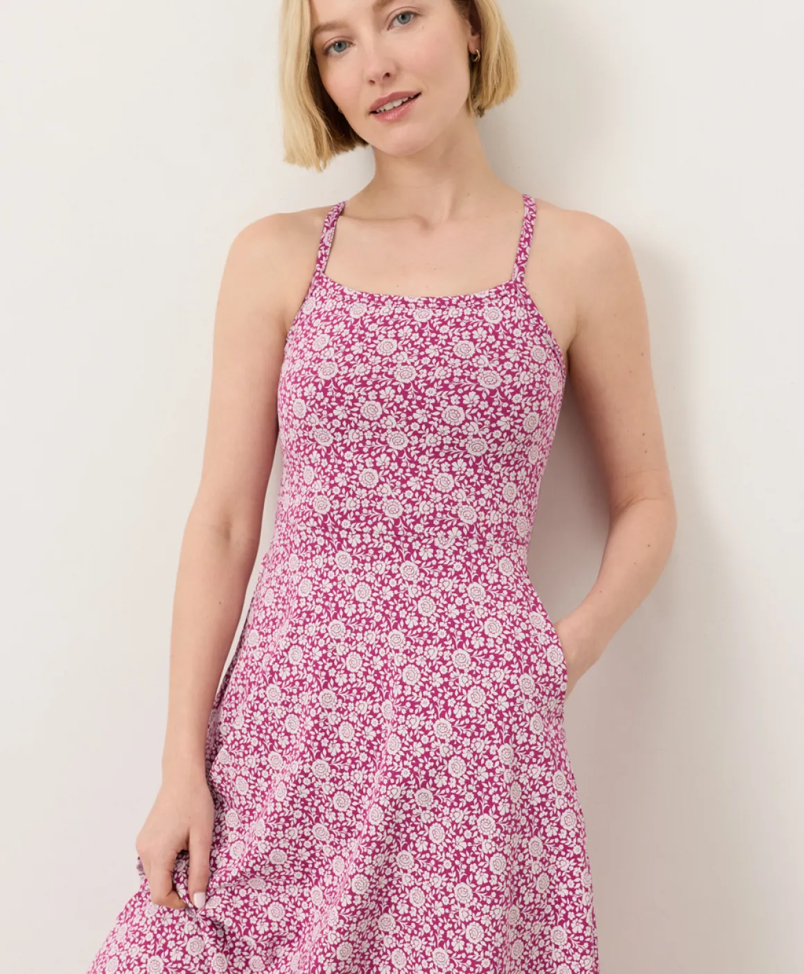Organic Fit & Flare Midi Dress