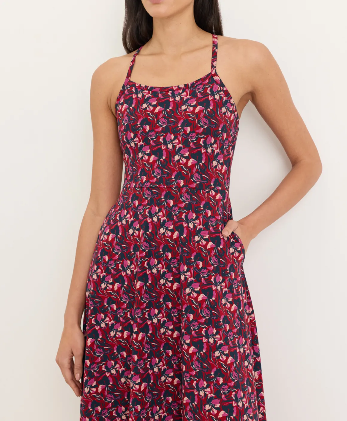 Organic Fit & Flare Midi Dress
