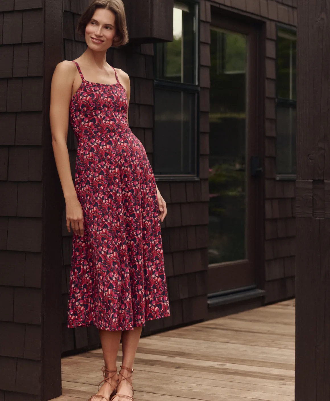 Organic Fit & Flare Midi Dress