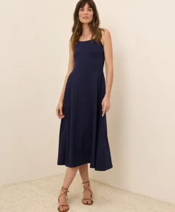 Organic Fit & Flare Midi Dress