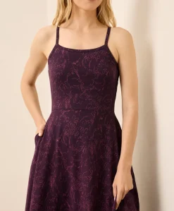 Organic Fit & Flare Midi Dress