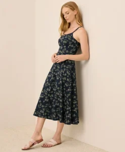 Organic Fit & Flare Midi Dress