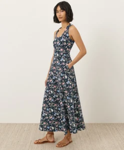 Organic Fit & Flare Open Back Maxi Dress
