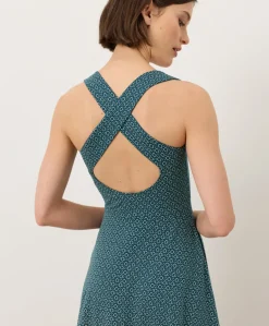 Organic Fit & Flare Open Back Maxi Dress