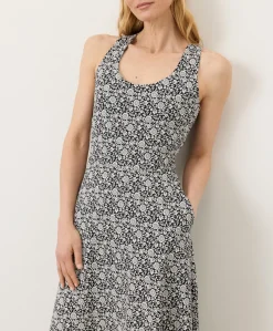 Organic Fit & Flare Open Back Maxi Dress