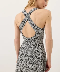 Organic Fit & Flare Open Back Maxi Dress