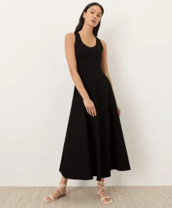 Organic Fit & Flare Open Back Maxi Dress