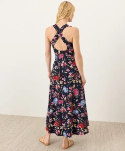 Organic Fit & Flare Open Back Maxi Dress
